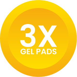 Yellow 3x Gel Pads messaging