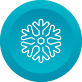 Snowflake animation on blue background